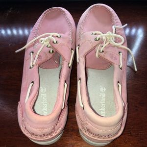 Timberland Light Pink Boat Shoes.
